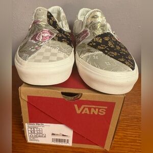 NWT Vans W9 Classic Slip-On in Brocade/Patchwork